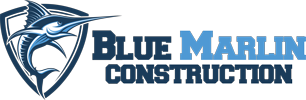 Blue Marlin Construction Logo